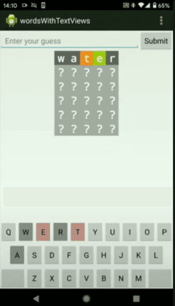 Wordle prototype on Android